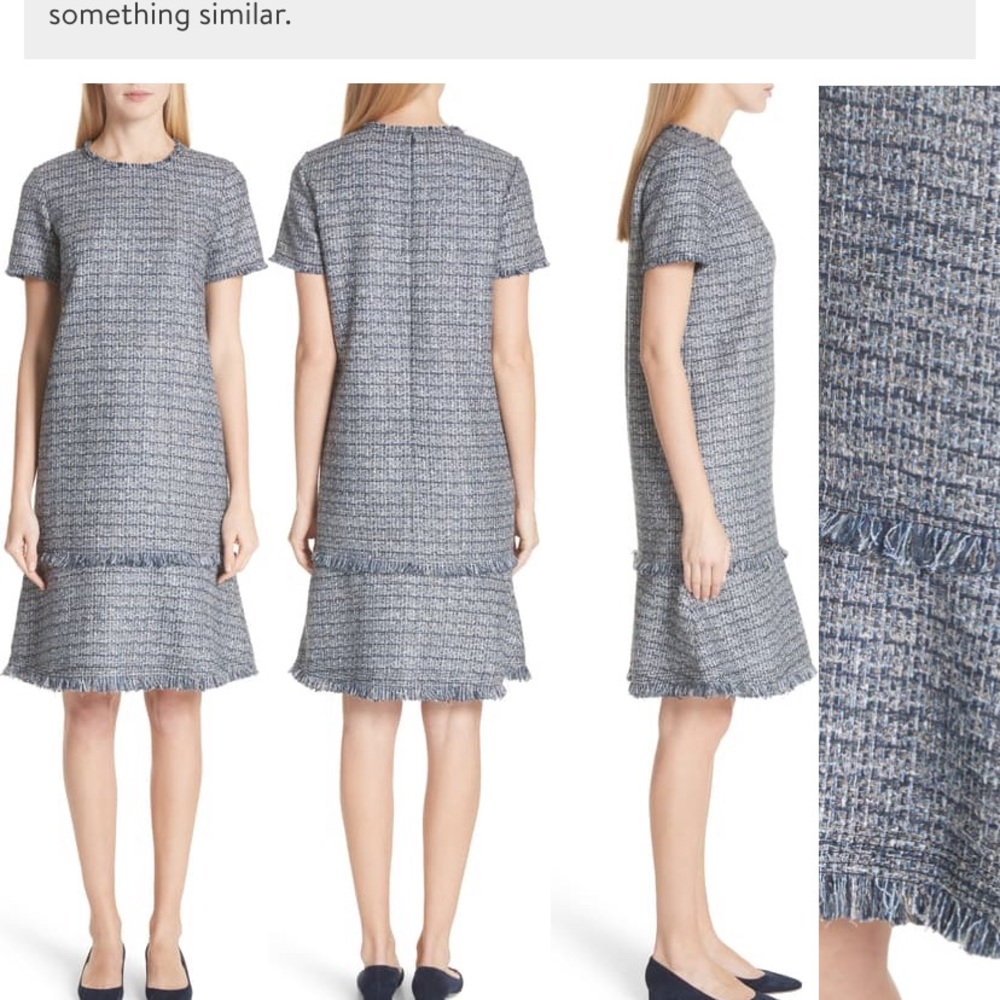 Lafayette 148 New York tweed drop waist dress